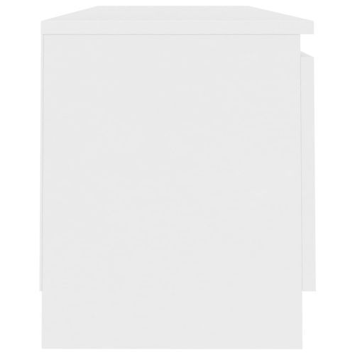 ТВ шкаф, бял, 120x30x35,5 см, инженерно дърво