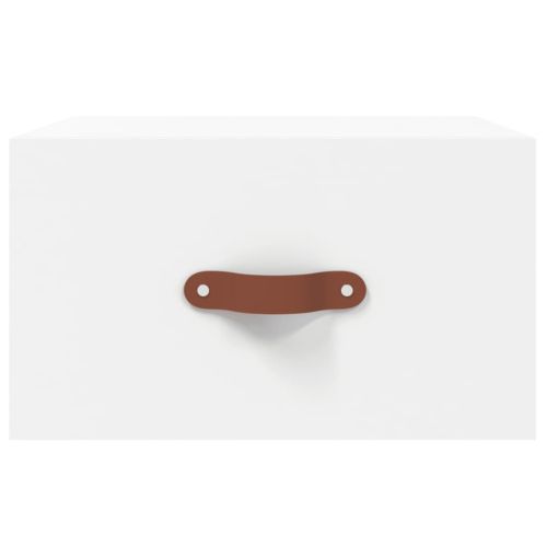 Нощни шкафчета за стенен монтаж, 2 бр, бели, 35x35x20 см