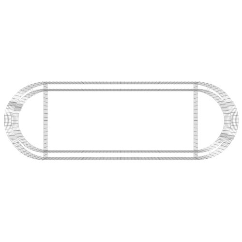 Габион повдигната леха, поцинковано желязо, 300x100x50 cм