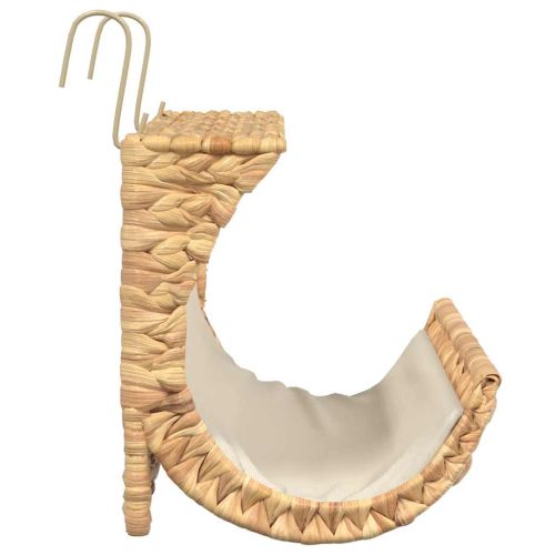 Котешко легло с възглавница, воден хиацинт, 37x20x20 см