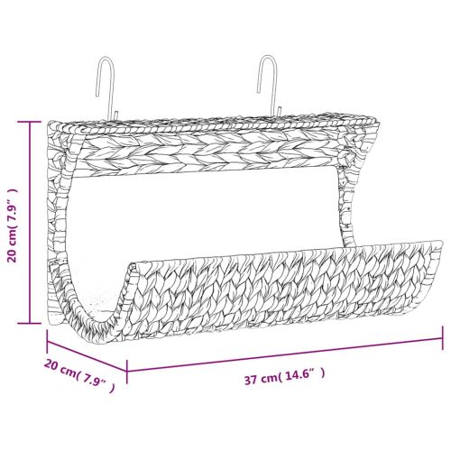 Котешко легло с възглавница, воден хиацинт, 37x20x20 см