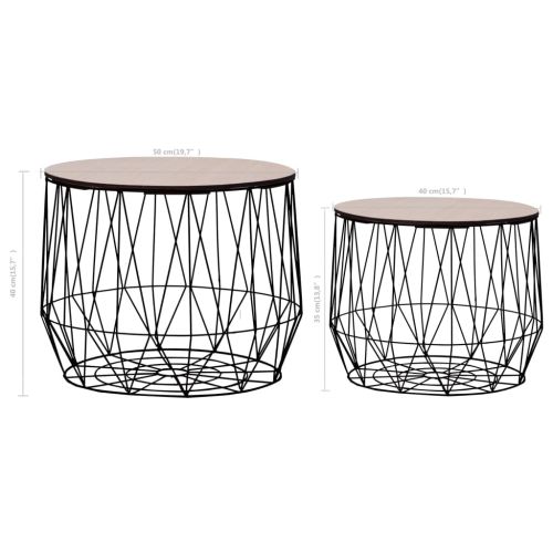 Маси за кафе, 2 бр, черни