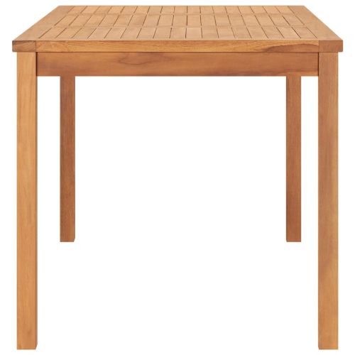 Градински комплект за хранене, 5 части, 160x80 см, масивно тиково дърво