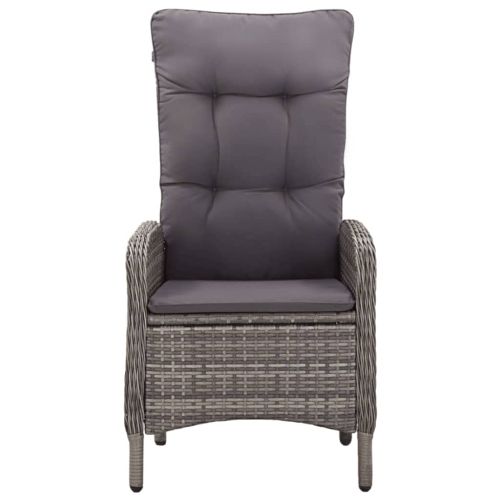 Градински трапезен комплект, 5 части, сив