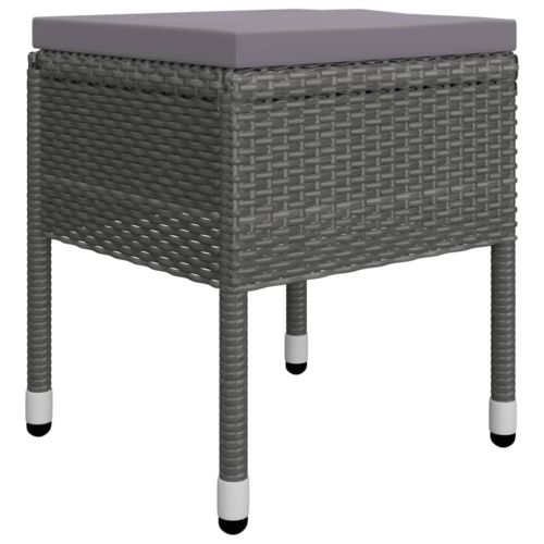 Градински трапезен комплект, 5 части, сив