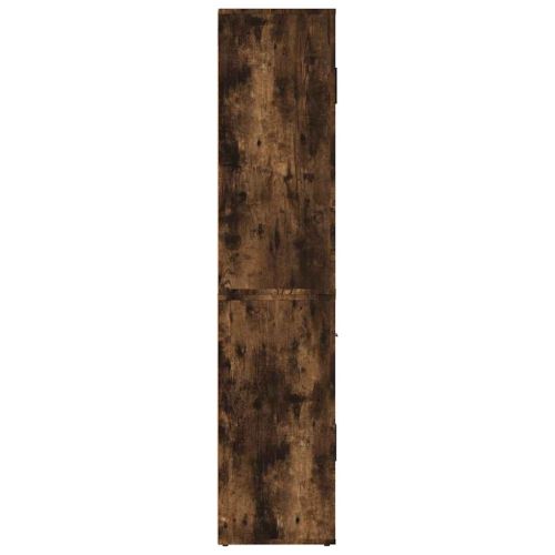 Висок шкаф, опушен дъб, инженерно дърво