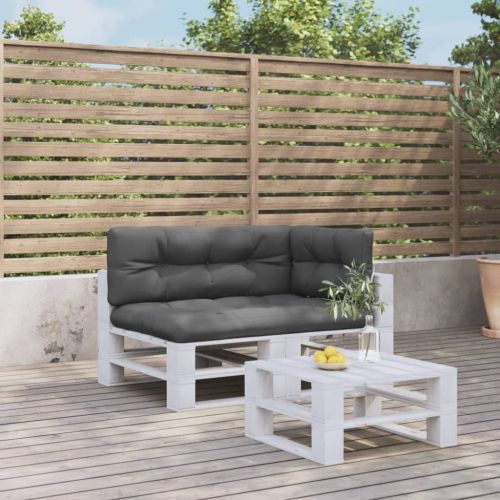 Палетни възглавници, 3 бр, антрацит, текстил