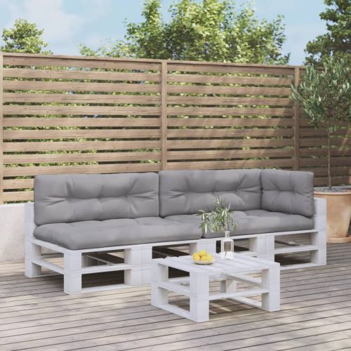 Палетни възглавници, 5 бр, сиви, текстил