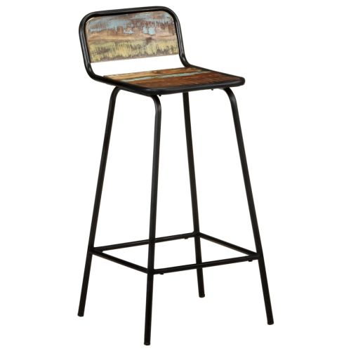 Бар столове, 4 бр, регенерирано дърво масив