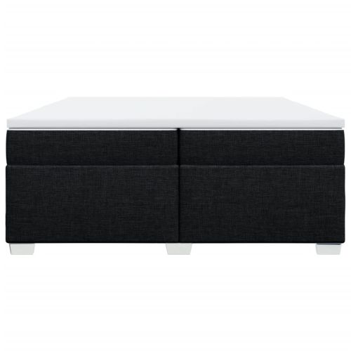 Боксспринг легло с матрак, черно, 200x200 см, плат