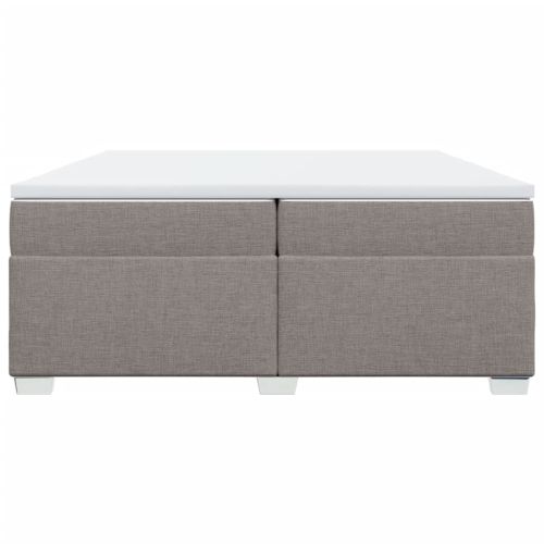 Боксспринг легло с матрак, таупе, 200x200 см, плат