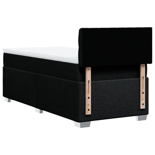 Боксспринг легло с матрак, черно, 100x200 см, плат