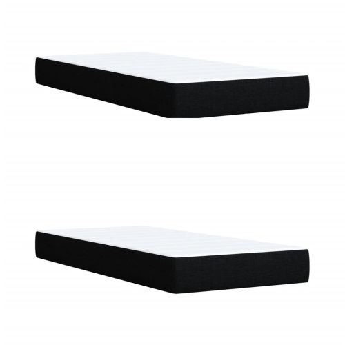 Боксспринг легло с матрак, черно, 200x200 см, плат