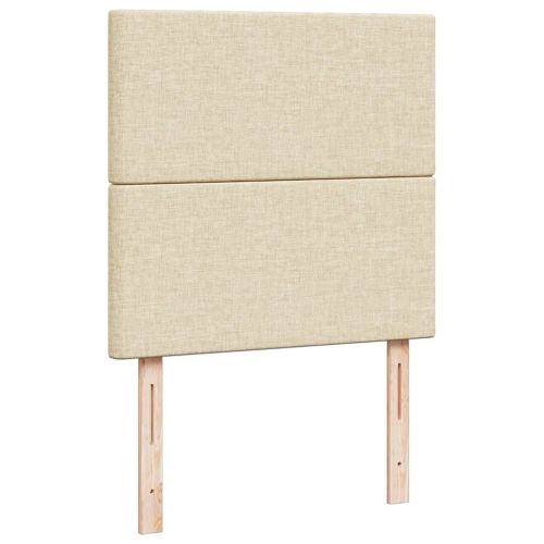 Османска легло с матраци, кремаво, 160x200 см, плат