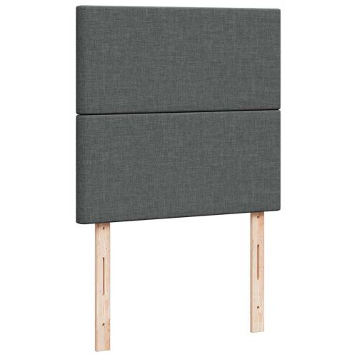 Османска легло с матраци, тъмносиво, 200x200 см, плат