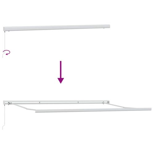 Прибираща се тента антрацит и бял 5x3 м плат и алуминий