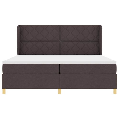 Кутия със спална основа и матрак Тъмен Сив 90x190 см Тъмнокафяв