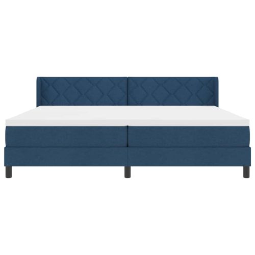 Легло с пружинирана основа Синьо 200 x 200 cm Полиестер