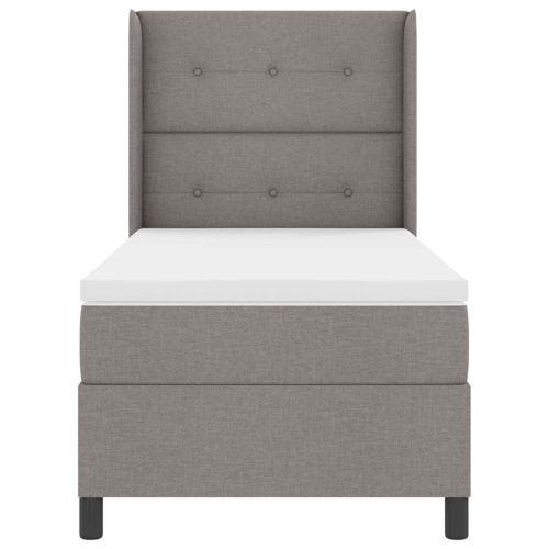 LED кутия за пружини с легло Таупе 100 x 200 cm текстил