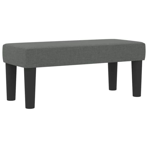 Легло с пружинирана основа Тъмен сив 100 x 200 cm текстил