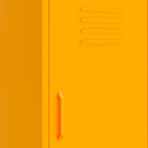 Шкаф за съхранение, горчица, 42,5x35x101,5 см, стомана