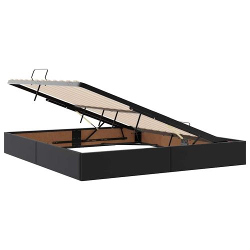 Легло с място за съхранение и матрак Черно 160 x 200 cm