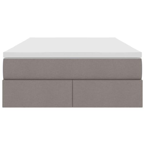 Легло с място за съхранение и матрак Таупе 120 x 200 cm