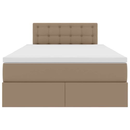 Легло с място за съхранение и матрак Капучино 120 x 200 cm