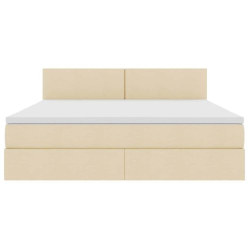 Легло с място за съхранение и матрак Кремав 180 x 200 cm