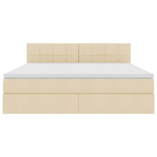 Легло с място за съхранение и матрак Кремав 180 x 200 cm