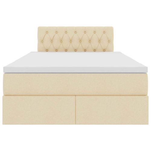 Легло с място за съхранение и матрак Кремав 120 x 200 cm