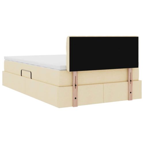 Легло с място за съхранение и матрак Кремав 120 x 200 cm