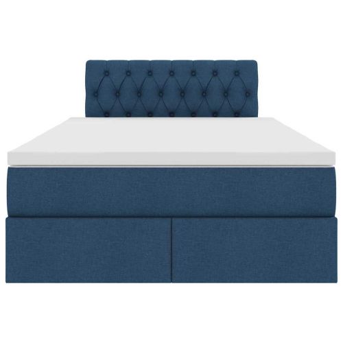 Легло с място за съхранение и матрак Синьо 120 x 200 cm