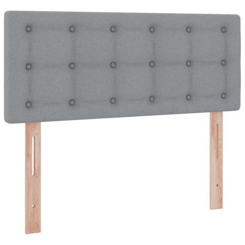 Легло с място за съхранение и матрак Светлосиво 120 x 200 cm