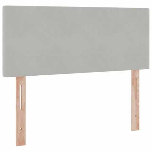 Легло с място за съхранение Светлосиво 120 x 190 cm Кадифе