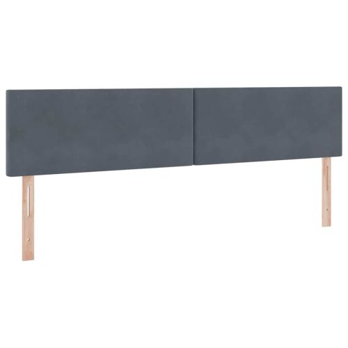 Легло с място за съхранение Тъмен сив 200 x 200 cm Кадифе