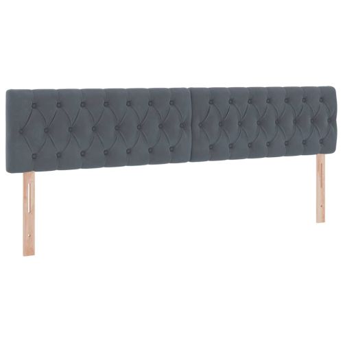 Легло с място за съхранение Тъмен сив 200 x 200 cm Кадифе