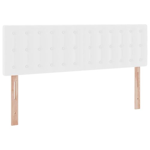 Легло с място за съхранение и LED с LED Чисто бяло 140 x 190 cm