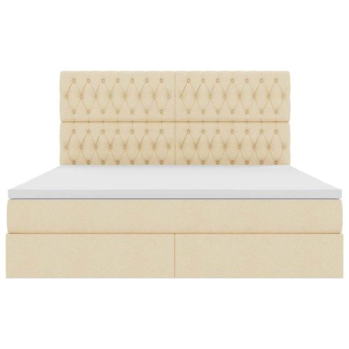 Легло с място за съхранение и матрак Кремав 160 x 200 cm