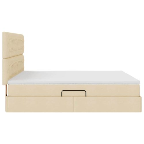 Легло с място за съхранение и матрак Кремав 180 x 200 cm