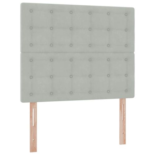 Легло с място за съхранение и матрак Светлосиво 120 x 190 cm