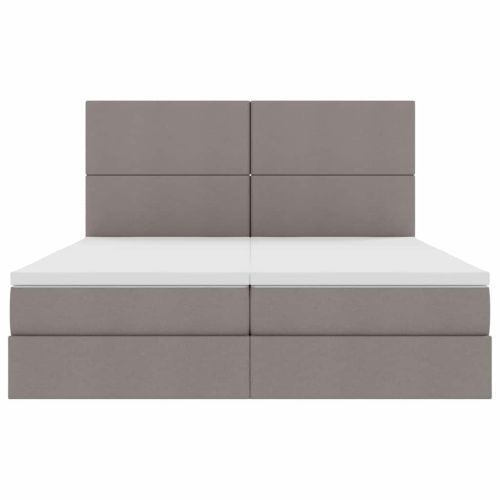 Легло с място за съхранение Таупе 200 x 200 cm Изкуствена