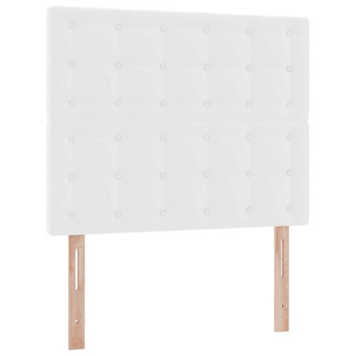 Легло с място за съхранение и LED с LED Чисто бяло 120 x 200 cm