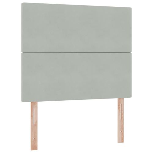 Легло с място за съхранение и LED с LED Светлосиво 120 x 190 cm