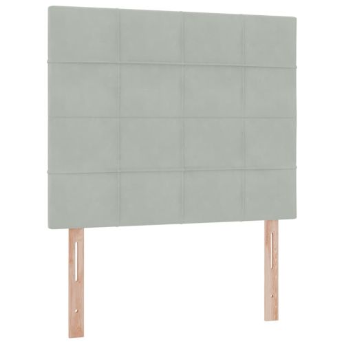 Легло с място за съхранение и LED с LED Светлосиво 120 x 200 cm