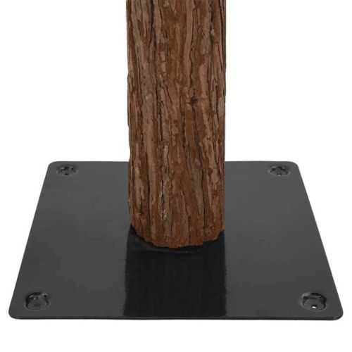 Тясно коледно дърво Зелен 180 cm ПВЦ и масивно борово дърво