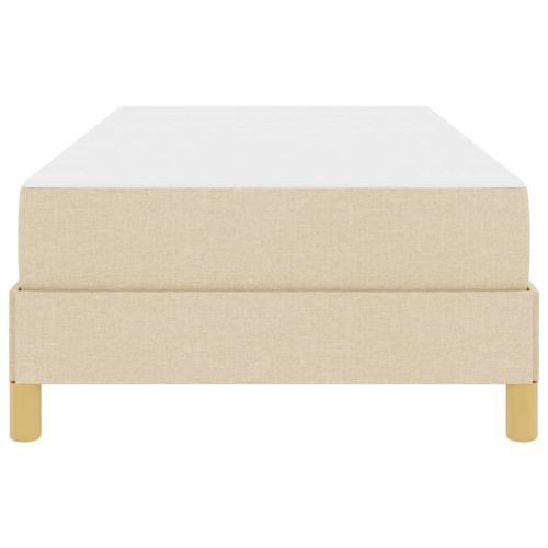 Легло с пружинирана основа с матрак Крем 90 x 200 cm текстил
