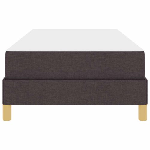 Легло с пружинирана основа Тъмен кафяв 100 x 200 cm текстил