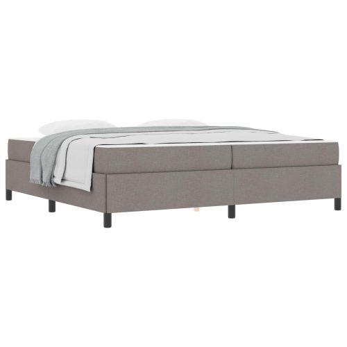 Легло с пружинирана основа с матрак Таупе 200 x 200 cm текстил