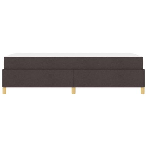 Рамка за легло с матрак Тъмен кафяв 90 x 190 cm текстил